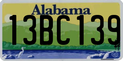 AL license plate 13BC139