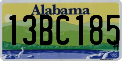 AL license plate 13BC185