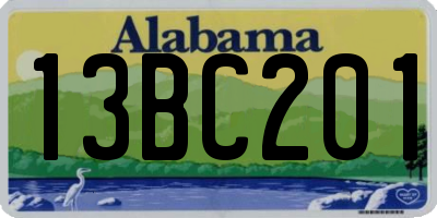 AL license plate 13BC201