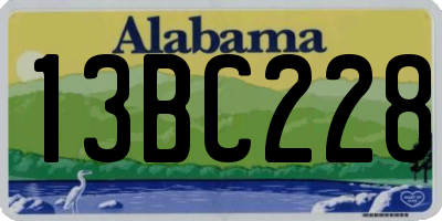 AL license plate 13BC228