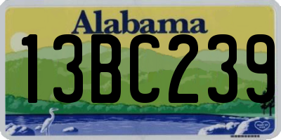 AL license plate 13BC239