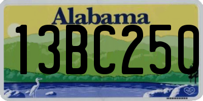 AL license plate 13BC250