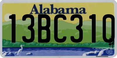 AL license plate 13BC310