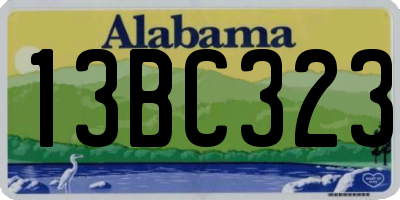 AL license plate 13BC323