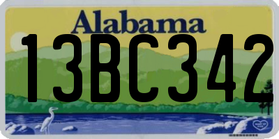 AL license plate 13BC342