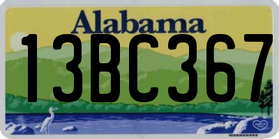 AL license plate 13BC367