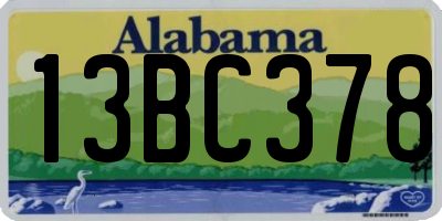 AL license plate 13BC378