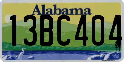 AL license plate 13BC404