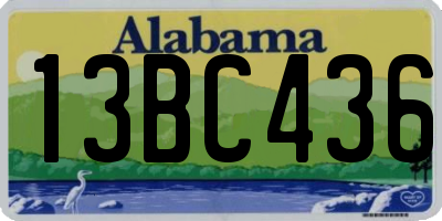 AL license plate 13BC436