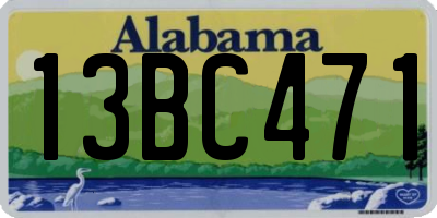 AL license plate 13BC471