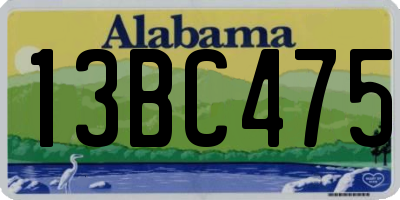 AL license plate 13BC475