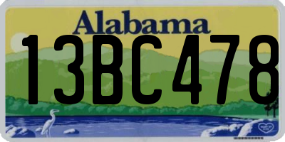 AL license plate 13BC478