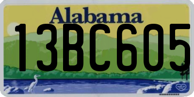 AL license plate 13BC605