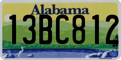 AL license plate 13BC812