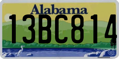 AL license plate 13BC814