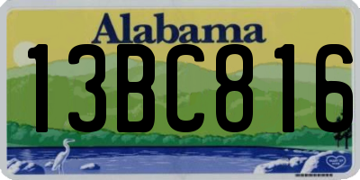 AL license plate 13BC816