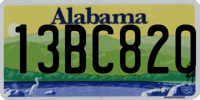 AL license plate 13BC820