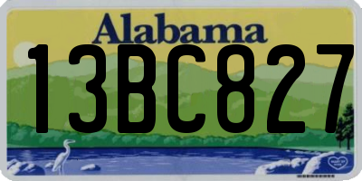 AL license plate 13BC827