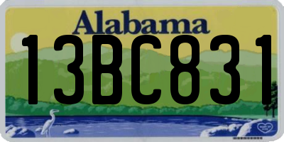 AL license plate 13BC831