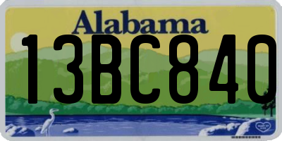 AL license plate 13BC840