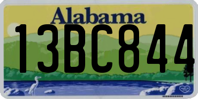AL license plate 13BC844