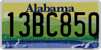 AL license plate 13BC850