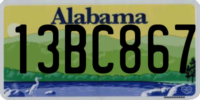 AL license plate 13BC867
