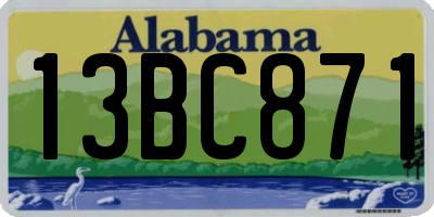 AL license plate 13BC871