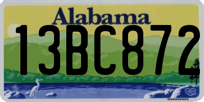 AL license plate 13BC872