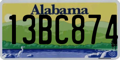 AL license plate 13BC874