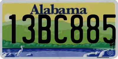 AL license plate 13BC885