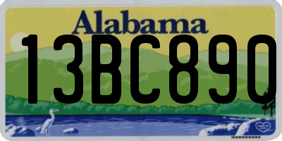AL license plate 13BC890