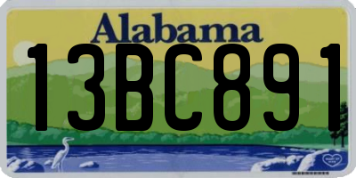 AL license plate 13BC891