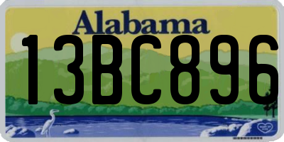AL license plate 13BC896