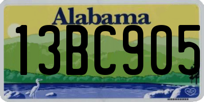 AL license plate 13BC905