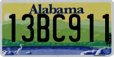 AL license plate 13BC911
