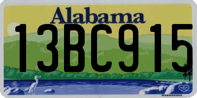 AL license plate 13BC915