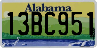 AL license plate 13BC951
