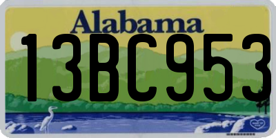 AL license plate 13BC953