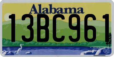 AL license plate 13BC961