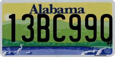 AL license plate 13BC990