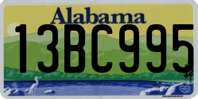 AL license plate 13BC995