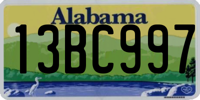 AL license plate 13BC997