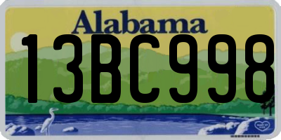 AL license plate 13BC998