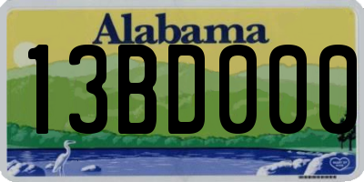 AL license plate 13BD000