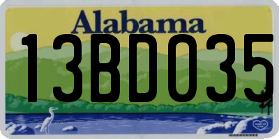 AL license plate 13BD035