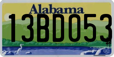 AL license plate 13BD053