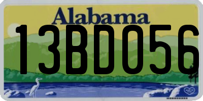 AL license plate 13BD056