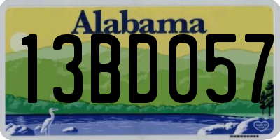 AL license plate 13BD057