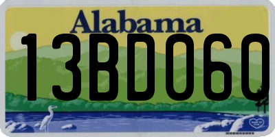 AL license plate 13BD060